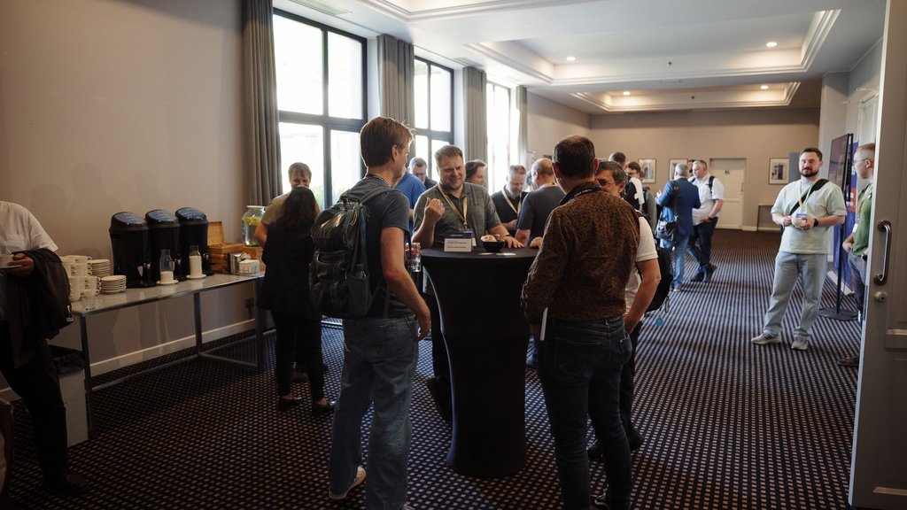 Attendees networking at RIPE NCC Days Baltics